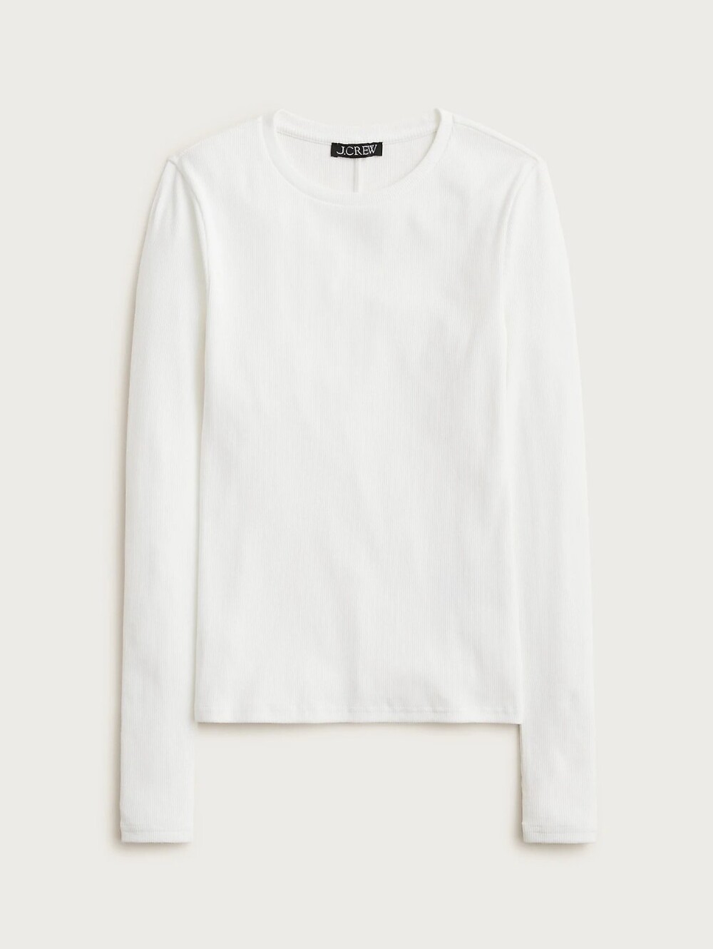 NWT J. Crew Perfect rib long-sleeve T-shirt Crewneck Top - White Size XS